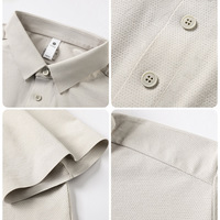 Polo de seda helada de alta calidad para hombre, de secado rápido, moderno, sin costuras, con media manga adhesiva, camiseta de jersey sólida para negocios