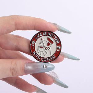 La vita è migliore con il caffè smalto Pin caffeina Mania caffè porta la felicità distintivo alla massa - Product Image 4