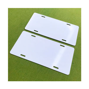 2025 sublimación blanca placas de matrícula de aluminio en blanco personalizadas etiquetas de número de coche 3X6/6X12in - Product Image 3