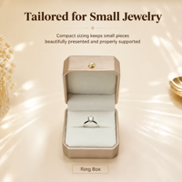 Boîte à bagues octogonale de luxe en cuir PU, étui d'emballage de bijoux avec logo personnalisé, disponible en plusieurs couleurs