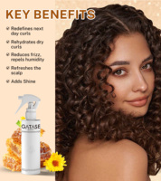Spray revitalisant hydratant et anti-frisottis pour cheveux bouclés, enrichi au collagène végétalien et au miel, sans rinçage, non collant, OEM/ODM