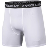Shorts de compression respirants et à séchage rapide pour hommes, en spandex et polyester, taille mi-haute, unis, pour le basketball, le fitness et le yoga