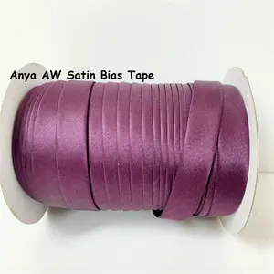 Aw偏置磁带 15毫米 5/8 100% 涤纶缎子偏置捆绑带服装辅料纱线线程