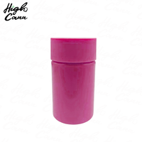 Pot en plastique PS super épais de 5 mm pour cônes de petite taille, logo en relief sur le couvercle et le fond, étiquette personnalisée