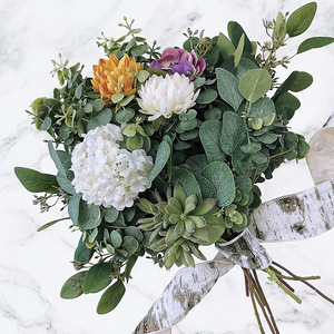 Hojas de Eucalipto Artificiales de Plástico, Ramilletes de Flores Artificiales Verdes <span class=keywords><strong>para</strong></span> Decoración de Interiores, Hogar, Bodas, Hoteles y Manualidades - Product Image 6