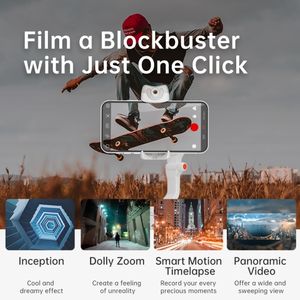 Hohem V2 гидростабилизатор на шарнирном замке с 3 телефона шарнирный стабилизатор для камеры GoPro AI визуальное отслеживание светодиодный видео свет держатели для мобильных телефонов - Product Image 4