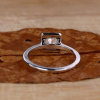 Bague de fiançailles en or blanc massif 10K 14K 18K avec diamant de laboratoire taille princesse 1 carat, sertissage halo, certifiée IGI CVD/HPHT