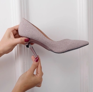 Paisible nouveau Design 2025 femmes sans lacet talons hauts petit talon <span class=keywords><strong>chaussures</strong></span> pliable Stretch femme <span class=keywords><strong>chaussures</strong></span> pliable Convertible talon - Product Image 1