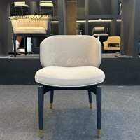 Chaise de restaurant contemporaine en cuir PU Keynes, siège de salle à manger rembourré moderne pour café, bistrot, hôtel, usage commercial