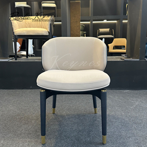 Chaise de restaurant contemporaine en cuir PU Keynes, siège de salle à manger rembourré moderne pour café, bistrot, hôtel, usage commercial - Product Image 2