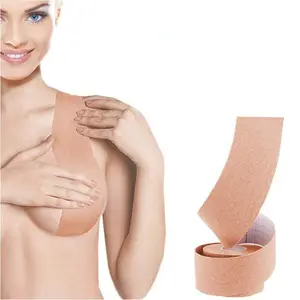 工厂供应商定制100% 棉和胶水防水隐形乳房提升俯卧撑胸部胶带