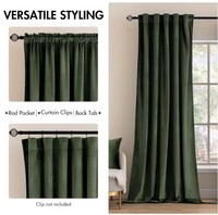 Rideaux occultants en velours vert olive ignifuges personnalisables pour hôtels