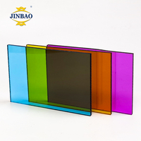 JINBAO-Panneau mural de douche en polycarbonate souple, transparent, protection UV, blanc, pour salle de bain