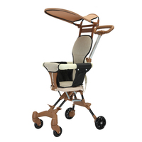 Poussette bébé moderne légère en lin, best-seller, pliable et portable avec ceinture de sécurité à cinq points, écologique et facile à transporter