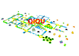 Piscina Inflable Comercial QIQU para Parque Acuático, Estructura de PVC de 0.55mm de Alta Resistencia para Alquiler, con Certificación CE, Diseño Modular para 50-300+ Personas - Product Image 5