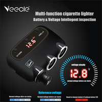 Offre Spéciale LCD AFFICHAGE 12-24V RAPIDE USB-C DANS-Chargeur de voiture Adaptateur Double USB Port 4.8A VOITURE Allume-cigare Splitter triple Socket