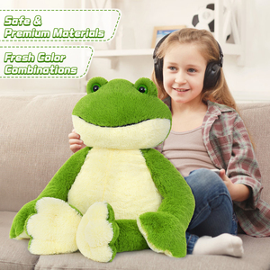 Vente en gros de <span class=keywords><strong>grenouille</strong></span> géante douce en peluche pour enfants garçons filles anniversaire fête de noël décor chambre d'enfant cadeau de douche de bébé - Product Image 4