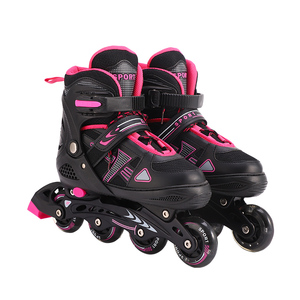 Nouveau style en promotion : Patins à roues larges pour enfants, patins en ligne ajustables avec roues lumineuses en PU, ABEC-7, pour débutants - Product Image 5