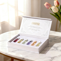 Boîte d'échantillons de parfum de luxe - Coffret de découverte de parfums - Boîte rigide blanche pour parfum avec matériaux recyclés - Coffret d'échantillons écologiques