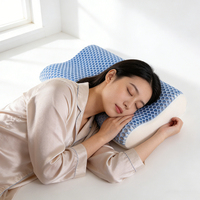 Oreiller de sommeil respirant et rafraîchissant, motif uni, dissipation thermique, anti-inclinaison, en mousse à mémoire de forme, fabricant OEM