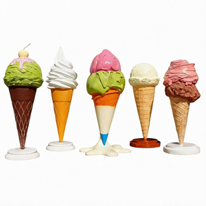 Artificial Handmade Creative Small Ice Cream Customized <b>Lolly</b> Decoration Fiberglass Sculptures <b>Christmas</b> Animal Theme for Sale - Product Image 1