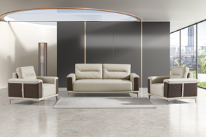 एर्गोनोमिक 3-टुकड़ा चमड़े का कार्यालय घर के रहने वाले कमरे या होटल रिसेप्शन के लिए आरामदायक - Product Image 3