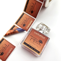 Étiquettes personnalisées de luxe à double face, logo en feuille métallique imprimé, étiquettes autocollantes pour flacons de soin, logo imprimé, emballage, étiquettes de parfum