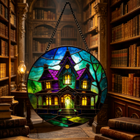 Adorno Colgante de Cristal Colorido de Estilo Tradicional para Decoración Navideña, Festiva, para Interiores y Exteriores, con Diseño de Animales