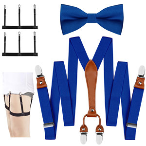 Người Đàn Ông Của Ban Nhạc Đàn Hồi Treo Niềng Răng Giản Dị Treo Dây Đeo Bretele Với Áo Sơ Mi Clip Và Bow Tie 3 cái/bộ Cho Cuộc Họp Làm cỏ - Product Image 2