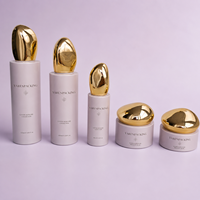Ensemble de flacons en verre de luxe 40 ml 100 ml avec bouchon nuage, flacon de lotion, flacon de sérum, pot de crème 50 g, ensemble d'emballage cosmétique pour soins de la peau