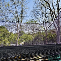 Aire de jeux en corde pour trampoline d'extérieur, équipement de terrain de jeu en filet de corde pour parcs forestiers, zones d'aventure en forêt et jeux pour enfants