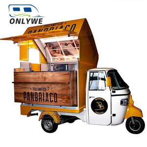 ONLYWE Stand de <span class=keywords><strong>concession</strong></span> mobile Tuk Tuk Food Truck Ice Cream Van Ice Cream Piaggio Ape Wine Cabinet Truck - Product Image 5