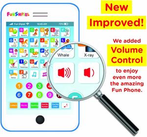 Juguetes Educativos Interactivos Fun Phone, Juguete de Aprendizaje Preescolar para Niños <span class=keywords><strong>con</strong></span> <span class=keywords><strong>Letras</strong></span>, <span class=keywords><strong>Palabras</strong></span>, Números, Melodías y Preguntas para Mayores de 3 Años - Product Image 5