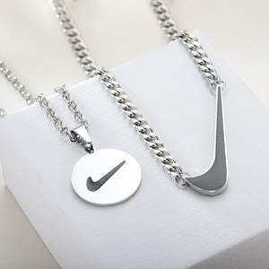 Collana Hiphop in <span class=keywords><strong>argento</strong></span> Hipster personalizzata in acciaio inossidabile piatto tondo corrosione olio gocciolamento materiale principale <span class=keywords><strong>gioielli</strong></span> - Product Image 5