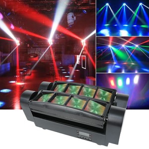 WUZSTAR 8 yeux araignée led de faisceau de disco lumières contrôle sonore dj <span class=keywords><strong>stroboscopique</strong></span> dmx club <span class=keywords><strong>projecteur</strong></span> de lumière a mené des lumières mobiles pour la boîte de nuit - Product Image 1