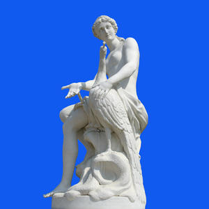 รูปปั้นนกยูงหินอ่อนสีขาวแกะสลักด้วยมือปรับขนาดได้รูปปั้นสวน - Product Image 1