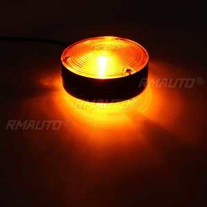 1/2/4X 24V Luz de posición lateral tipo Lollipop ámbar/naranja para remolques, camiones, caravanas y furgonetas - Product Image 4