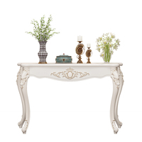 Console de style européen, luxe léger et design simple, avec un design semi-circulaire, pour l'entrée et le salon, à placer au mur.