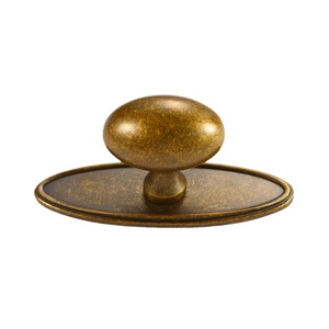 Oval <b>Brass</b> Drawer Handle Half Dumpling Shape Minimalist Cabinet <b>Door</b> <b>Knob</b> Antirust Modular Installation - Product Image 1