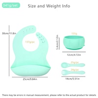 Ensemble d'alimentation pour tout-petits en silicone de qualité alimentaire, nouveau design, bol à ventouse personnalisé pour bébé, facile à nettoyer, bavoir en silicone imperméable
