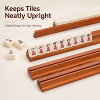 Supports magnétiques en bois pour tuiles de Mahjong avec poussoirs magnétiques, accessoire de jeu de Mahjong en bois pour table de Mahjong américain