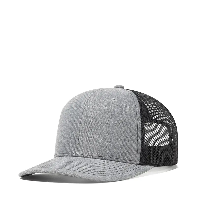 Cappellino sportivo a 6 pannelli cappellini da Baseball in tinta unita con Logo personalizzato Richardson 112 in rete Grey erica cappellini da camionista cappelli da uomo
