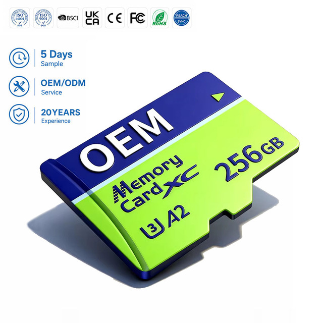 Nandstor Custom Logo High Speed 32GB 512GB TF Memory Card OEM Factory Class 10 U3 V60 A2 SDXC Memory Card for Camera