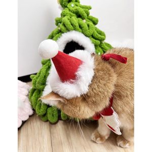 Lindo Conjunto de Disfraz Navideño para Mascotas, Pañuelo, Babero y Gorro para Gatos y Perros Pequeños, Atuendo Navideño para Fiestas, Decoración Festiva - Product Image 4
