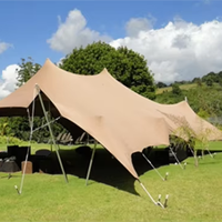 Tente bédouine extensible, cadre en aluminium d'extérieur, tissu PVC 650 g/m², imperméable d'un côté, résistant au feu CPAI84, résistant aux UV, pour les fêtes