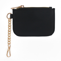 Dompet mini wanita, cantik baru dompet mini lucu gantungan kunci wanita tas nilon dompet koin wanita alat rias dengan huruf tambalan dompet koin