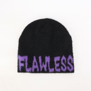 หมวกบีนนี่ถักไหมพรมอะคริลิคสำหรับฤดูหนาวหมวกแฟชั่นเข้ากับทุกชุดดีไซน์เนอร์มีโลโก้100% ออกแบบได้ตามต้องการ - Product Image 1