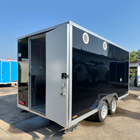 Remorque alimentaire standard US/UE avec cuisine complète, camion de restauration commercial extérieur, chariot alimentaire carré pour l'extérieur