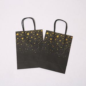 Sac de shopping en papier blanc recyclé de luxe de haute qualité avec impression étoile pour cadeau promotionnel - Product Image 6