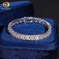 Nouveautés en stock : Bracelet tennis élégant en moissanite VVS taille marquise, certifié GRA, en argent S925, style Iced Out, bijoux de mode Fire Jewelry